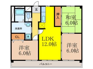 コンプリ－ション５の物件間取画像